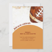 Football thema verjaardagsfeestje kaart (Achterkant)