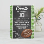 Football thema verjaardagsfeestje kaart (Staand voorkant)