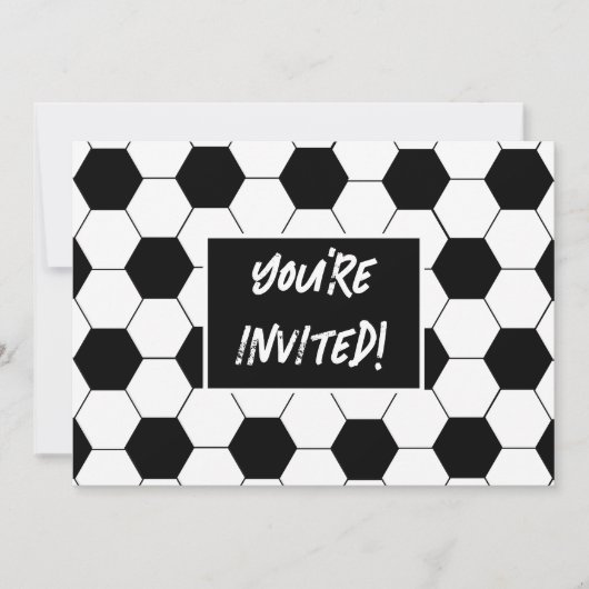 Football thema verjaardagsfeestje uitnodigen kaart (Voorkant)
