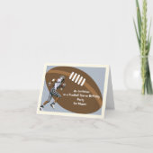 Football thema Verjaardagsfeestuitnodiging Bedankkaart (Voorkant)