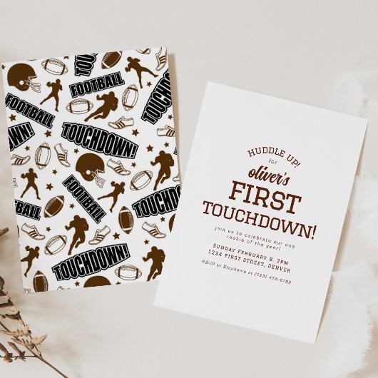 Football thema Verjaardagsfeestuitnodiging Kaart