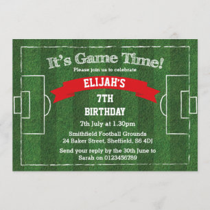 Football thema verjaardagsfeestuitnodiging kaart