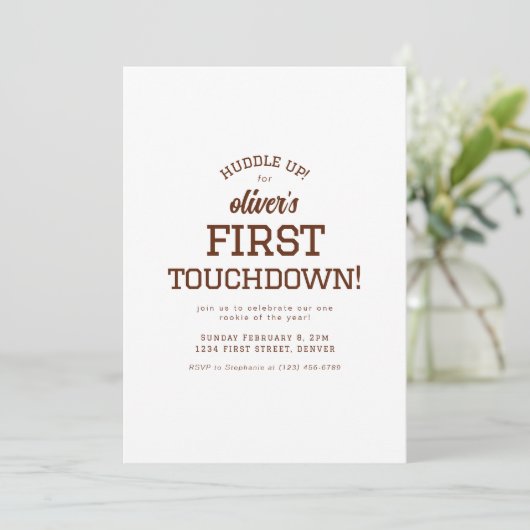 Football thema Verjaardagsfeestuitnodiging Kaart (Staand voorkant)