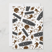 Football thema Verjaardagsfeestuitnodiging Kaart (Achterkant)