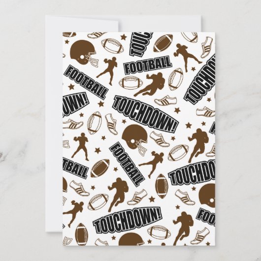 Football thema Verjaardagsfeestuitnodiging Kaart (Achterkant)