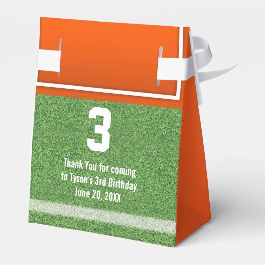Football Theme Birthday Favor Boxes Bedankdoosjes (Achterkant)