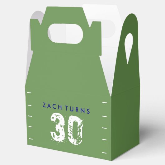 Football Theme Birthday Favor Boxes - Green Blue Bedankdoosjes (Geopend)
