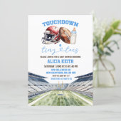 Football Theme Boy Baby Shower Kaart (Staand voorkant)