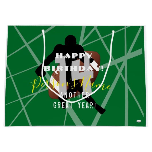 FOOTBALL Theme Gift Bag HAMbyWG Groot Cadeauzakje (Voorkant)