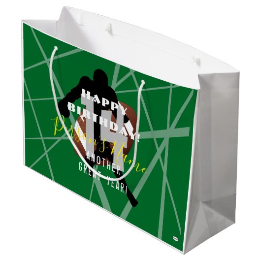 FOOTBALL Theme Gift Bag HAMbyWG Groot Cadeauzakje (Achterkant Gekanteld)