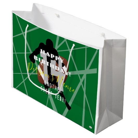 FOOTBALL Theme Gift Bag HAMbyWG Groot Cadeauzakje (Voorkant Gekanteld)
