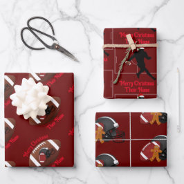 Football Theme kerstcadeauverpakking HAMbyWG Inpakpapier Vel