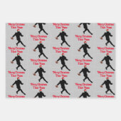 Football Theme kerstcadeauverpakking HAMbyWG Inpakpapier Vel (Voorkant 2)