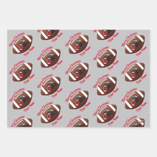 Football Theme kerstcadeauverpakking HAMbyWG Inpakpapier Vel (Voorkant)