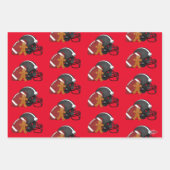 Football Theme kerstcadeauverpakking HAMbyWG Inpakpapier Vel (Voorkant 3)