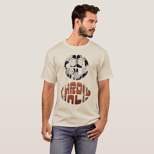 "Football Throwball" Funny Soccer T-Shirt (Voorkant volledig)