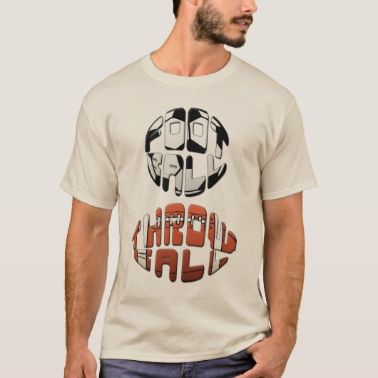 "Football Throwball" Funny Soccer T-Shirt (Voorkant)