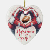 Football - Thuis is waar het hart is Handen Keramisch Ornament (Rechts)