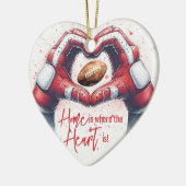 Football - Thuis is waar het hart is Handen Keramisch Ornament (Links)