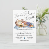 Football thuis of Tailgate BBQ Beer Shower Kaart (Staand voorkant)