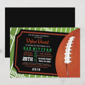 FOOTBALL TICKET Bar Bat Mitzvah Uitnodiging (Voorkant / Achterkant)