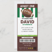 Football Ticket Birthday Boy sport Creative Kaart (Voorkant)