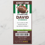 Football Ticket Birthday Boy sport Creative Kaart<br><div class="desc">Football Ticket Birthday Boy sport Creative</div>