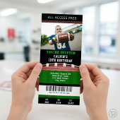 Football Ticket Birthday Uitnodiging
