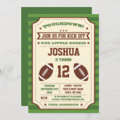  Football Ticket Birthday Uitnodiging (Voorkant / Achterkant)