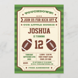  Football Ticket Birthday Uitnodiging