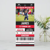 Football Ticket Elke ouderdag Foto Rood I Kaart (Staand voorkant)