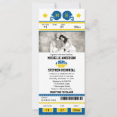 Football ticket huwelijksuitnodiging kaart (Voorkant)