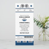 Football ticket huwelijksuitnodiging kaart (Staand voorkant)