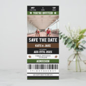 Football Ticket Sport leek uniek op de datum Kaart (Staand voorkant)