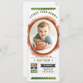 Football Ticket Sport Schattigee Foto Boy 1e Verja Kaart (Voorkant / Achterkant)