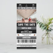 Football Ticket Sport Unieke foto Sla de datum op Kaart (Staand voorkant)