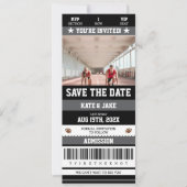 Football Ticket Sport Unieke foto Sla de datum op Kaart (Voorkant)