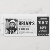 football ticket verjaardagsuitnodiging kaart (Voorkant)