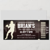 football ticket verjaardagsuitnodiging kaart (Voorkant / Achterkant)