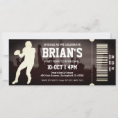 football ticket verjaardagsuitnodiging kaart (Voorkant)