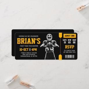 football ticket verjaardagsuitnodiging kaart