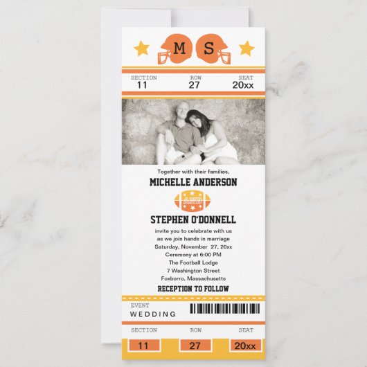 Football Ticket Weddenschap Kaart (Voorkant)