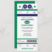 Football Ticket Weddenschap Kaart (Voorkant / Achterkant)