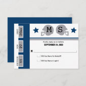 Football Ticket Wedding RSVP (Voorkant / Achterkant)