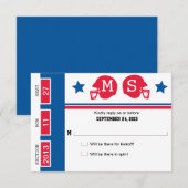 Football Ticket Wedding RSVP (Voorkant / Achterkant)