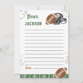 Football Tijd Capsule Note Bericht Kaart (Voorkant)