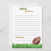 Football Tijd Capsule Note Bericht Kaart (Voorkant)