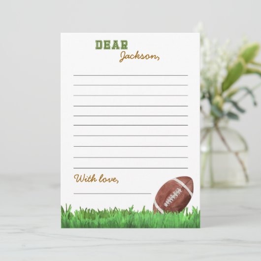 Football Tijd Capsule Note Bericht Kaart (Staand voorkant)