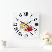 Football tijd vierkante klok (Huis)