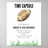 Football Time Capsule 1st birthday  Poster (Voorkant)
